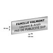 2012348177847-Plaque boîte à lettres personnalisée avec votre texte - 120 x 40 mm - argentée - adhés-P_79384161_2-1