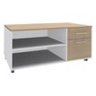 3253310145948-Console mobile EXPRIM/LOFTER/LEVEL - L120 x H63 x P60 cm - 2 tiroirs dont 1 DS - coté blanc - finition façade et -P_79395835_1-0