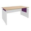 3253310147409-Bureau INEO JET UP Bureau Vallée - Réglable en hauteur - L120 x H74/78/82 x P80 cm - Pieds blanc - plateau imitation chê-P_79395855_1-0