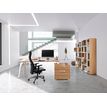 3483600601421-Bureau XENON avec bloc de rangement 2 tiroirs - 190 cm - Pieds métal - Merisier italien-P_79406873_2-1