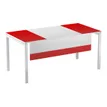 Voile de fond pour bureau EASYDESK L160cm - Blanc/rouge