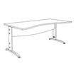 3253310149793-Bureau double vague symétrique IDRA - L180 cm - Pieds aluminium - plateau imitation Hêtre-P_79408608_5-2