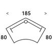 3253310150300-Bureau symétrique 120° IDRA - L185 cm - Pieds aluminium - plateau imitation Erable-P_79408659_4-3