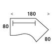 3253310150607-Bureau 135° IDRA - retour d'angle à droite - L180 cm - Pieds anthracite - plateau Blanc p-P_79408689_4-2