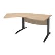 3253310150850-Bureau 135° IDRA - retour d'angle à gauche - L180 cm - Pieds anthracite - plateau imitati-P_79408714_1-0