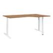 3483600722348-Bureau compact 90° à droite YES ! - 160 cm - Pieds ajustables blancs - Merisier-P_79409741_1-0