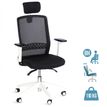 3760185028653-Fauteuil de bureau SCOTT - accoudoirs réglables - appuie-tête réglable - noir base blanc-P_79417782_1-0