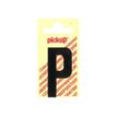 Pickup - Étiquette autocollante - 90 mm - Lettre P - noir mat