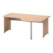 3483600784407-Bureau compact à droite JAZZ+ - 160 cm - Pieds panneaux - Hêtre-P_79426241_1-0