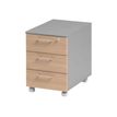 Caisson mobile JAZZ+ - Profondeur 60 cm - 3 tiroirs - Hêtre