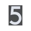 8711234016867-Pickup Home 3D Milan - Étiquette autocollante 60 mm - Chiffre 5 - gris-P_79427982_1-0