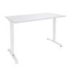 Bureau LEVEL - Bureau éléctrique - L160 - pied blanc - plateau Blanc perle