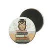 3700572716930-Kiub Bug Art - Magnet rond en verre - Chouette Lunettes-P_79431415_1-0