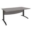 Bureau droit IDRA - L120 cm - Pieds anthracite - plateau imitation Chêne gris