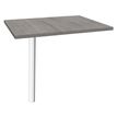 3253310161887-Extension IDRA/DUAL sur pied tube - 80 x 60 cm - Pied blanc - plateau imitation Chêne gris-P_79432202_1-0