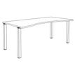 3253310153950-Bureau vague symétrique EXPRIM - L180 cm - Plateau imitation Chêne clair - Pieds carbone-P_79432240_5-4