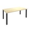 Bureau droit EXPRIM - L120 cm - Plateau imitation Erable - Pieds carbone