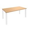 3253310163829-Bureau droit EXPRIM - L160 cm - Plateau imitation Hêtre - Pieds blanc-P_79432264_1-0