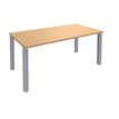 3253310163836-Bureau droit EXPRIM - L160 cm - Plateau imitation Hêtre - Pieds alu-P_79432265_1-0