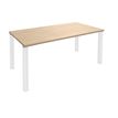 3253310163997-Bureau droit EXPRIM - L180 cm - Plateau imitation Chêne clair - Pieds blanc-P_79432281_1-0