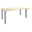 Bureau Vague EXPRIM - L140 cm - Retour droite - Plateau imitation Erable - Pieds alu