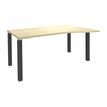 Bureau Vague EXPRIM - L140 cm - Retour droite - Plateau imitation Erable - Pieds carbone