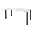 3253310164857-Bureau Vague EXPRIM - L140 cm - Retour gauche - Plateau Blanc perle - Pieds carbone-P_79432366_1-0