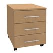 Caisson mobile EXPRIM/LOFTER/LEVEL - L43 x H56 x P60 cm - 3 tiroirs - Imitation Hêtre
