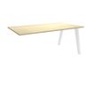 3253310162518-Bureau simple STEELY - L180 cm - Bureau suivant - Pieds blanc - plateau imitation Erable-P_79432532_1-0
