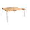 3253310162679-Bureau double STEELY - L140 cm - Double face Depart - Pieds blanc - plateau imitation Hêtr-P_79432548_1-0