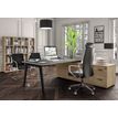 3253310163362-Bureau STEELY Manager - L180 x P100 x H72,5 cm - console retour à droite (2 tiroirs) L200 x P60 x H72,5 cm - pieds carbone - p-P_79432617_3-1