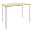 3253310166516-Table Lounge 4 pieds - L140xH105xP80 cm - Pied blanc - plateau imitation érable-P_79432845_1-0