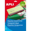 8410782129646-Apli Agipa - 40 Étiquettes adhésives transparentes - 105 x 148 mm - Impression jet d'encr-P_79433300_2-0