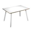 Bureau LEONARDO - 120 cm - Blanc chants chêne