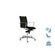 Fauteuil de bureau ACER+ - dossier bas - accoudoirs fixes - noir