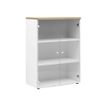 3483600849076-Rangement mi-hauteur YES ! - L80 x H109 x P42 - 2 portes vitrées - Chêne-P_79440894_1-0