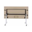3483600857989-Table de réunion mobile et rabattable YES ! - 160 cm - Pieds blancs - Chêne-P_79440930_2-1