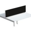 Ecran de séparation cadre aluminium H33 x L140 cm - cadre aluminium blanc - toile noir