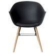 Lot de 2 chaises WISEMAN - Pieds en hêtre massif - noir