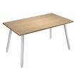2012349509814-Bureau LEONARDO - 160 cm - Pieds métal blancs - Chêne-P_79441631_1-0