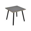 2012349511657-Bureau LEONARDO - 80 cm - Pieds métal noirs - Anthracite chants chêne-P_79441723_1-0