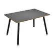 2012349511671-Bureau LEONARDO - 120 cm - Pieds métal noirs - Anthracite chants chêne-P_79441724_1-0