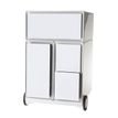 Caisson de bureau mobile EASYBOX - 4 tiroirs mixtes - Blanc