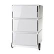 Caisson de bureau mobile EASYBOX - 2 tiroirs et 2 plumiers - Blanc
