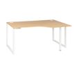 Bureau compact à droite SUNDAY - 160 cm - Pieds cadre - Chêne