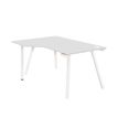 Bureau compact à gauche SUNDAY - 160 cm - Pieds trapèze - Gris