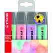 STABILO BOSS ORIGINAL Pastel - Pack de 4 surligneurs - couleurs assorties