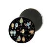 3700572716879-Kiub Bug Art - Magnet rond en verre - Oiseaux sur fil-Avant-0