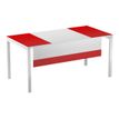 Voile de fond pour bureau EASYDESK L180cm - Blanc/rouge