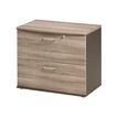 Rangement bas JAZZ+ - L80 x H71 x P48 - 2 tiroirs - Chêne gris